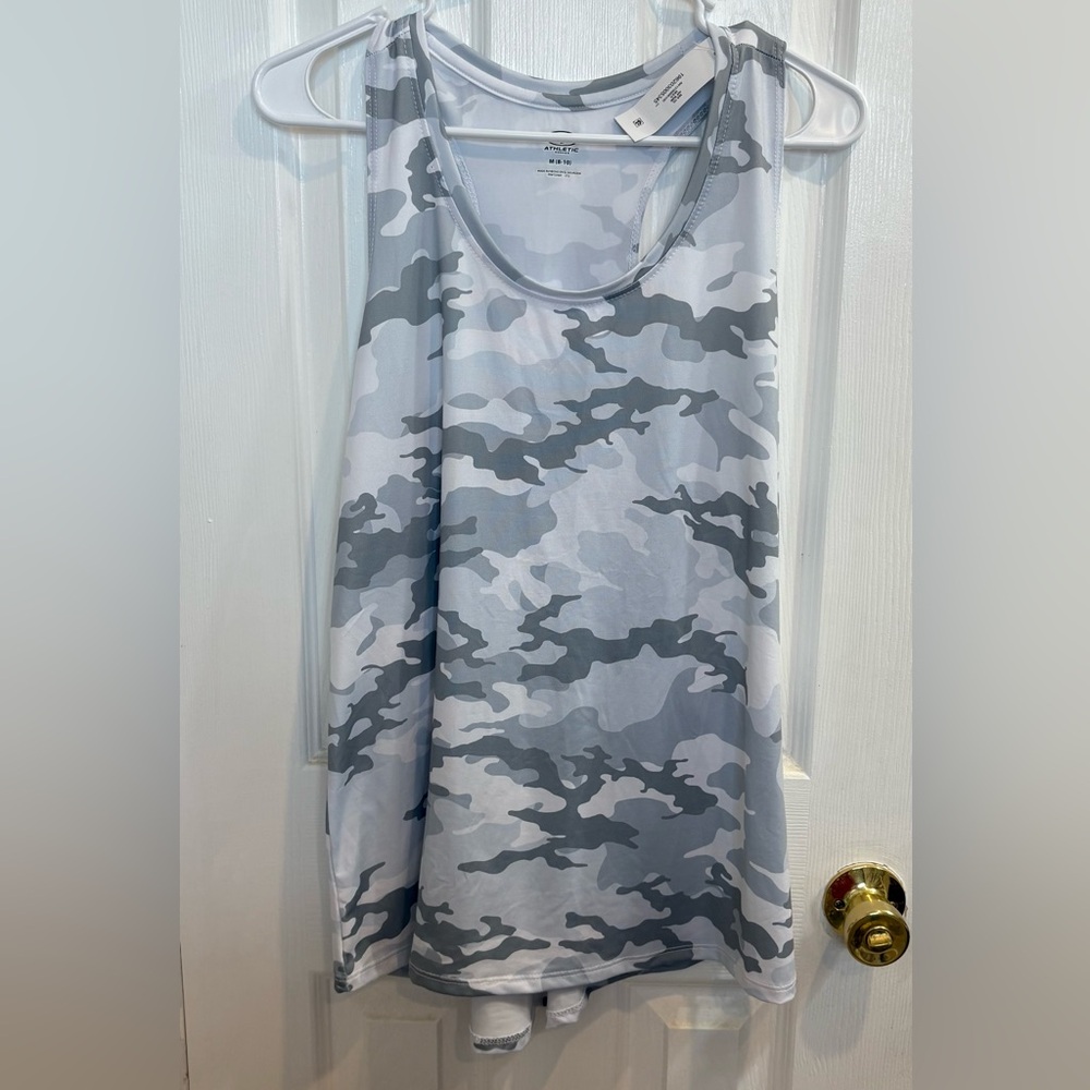 NWT Athletic Works women’s gray camo tank size M